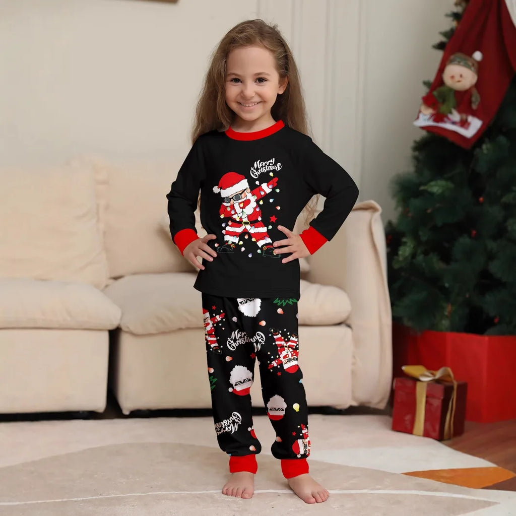 2025 New family-friendly home wear for Christmas holiday photos, including adult and children's pajama sets, Family Pajamas