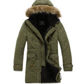 Mens Fur Collar down Jacket Winter Hooded Parka Men's Clothing Coat Cotton-Padded Jacket