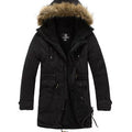 Mens Fur Collar down Jacket Winter Hooded Parka Men's Clothing Coat Cotton-Padded Jacket