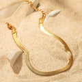 Herringbone Chain Bracelet | Gold Stainless Steel