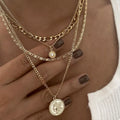 4-Layer Pendant Necklace | Gold & Silver | Trendy Layered Look