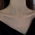 Disc & Bead Choker Necklace | Silver | Boho Chic Style
