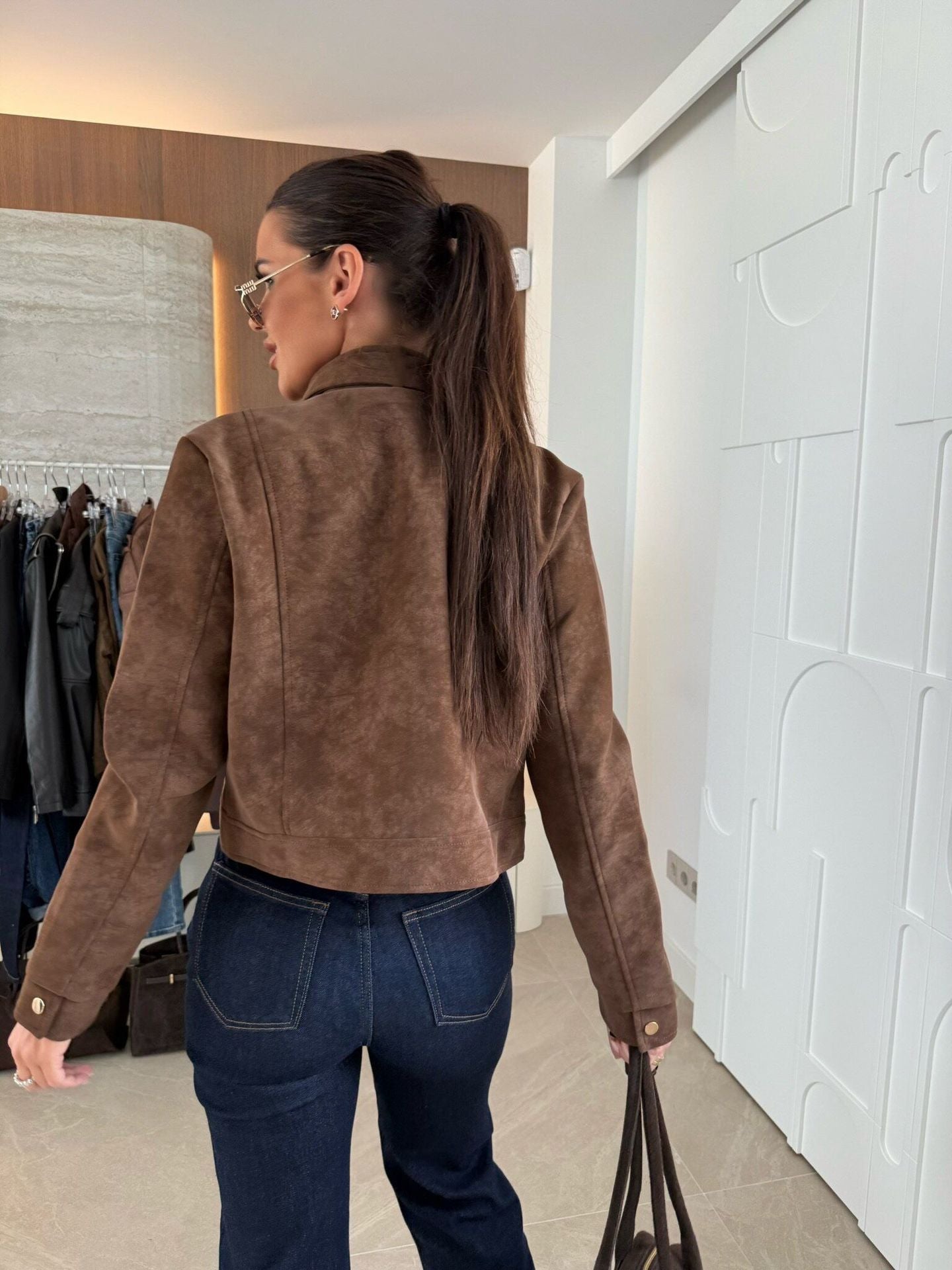 Women'S Winter Warm Deer Light Jacket - Short Coat with Full-Zip Closure, Solid Brown/Black/Beige/Gray/Blue/Red/White/ - Elegant Casual Outerwear for Everyday & Formal Events - Durable Cold-Weather Outer Layer - Versatile Out
