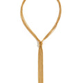 Twisted Knot ChainTassel Necklace