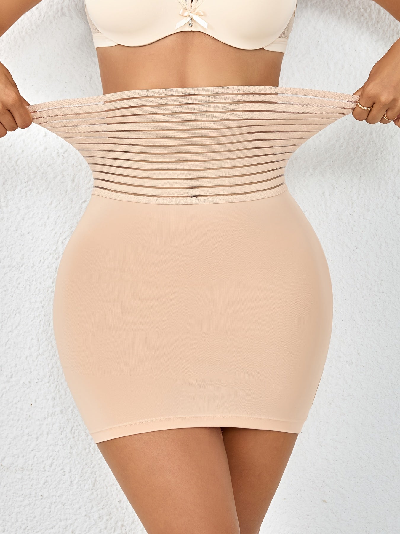 Women's High-Waisted Bodycon Skirt - Tummy Control Butt Lifting Short Skirt with Hollow Out & Fit, Stretchy Short Length for Parties, Night Out, Casual Attire - Spring Summer Fall Skirt for Dresses Layering (Non-)