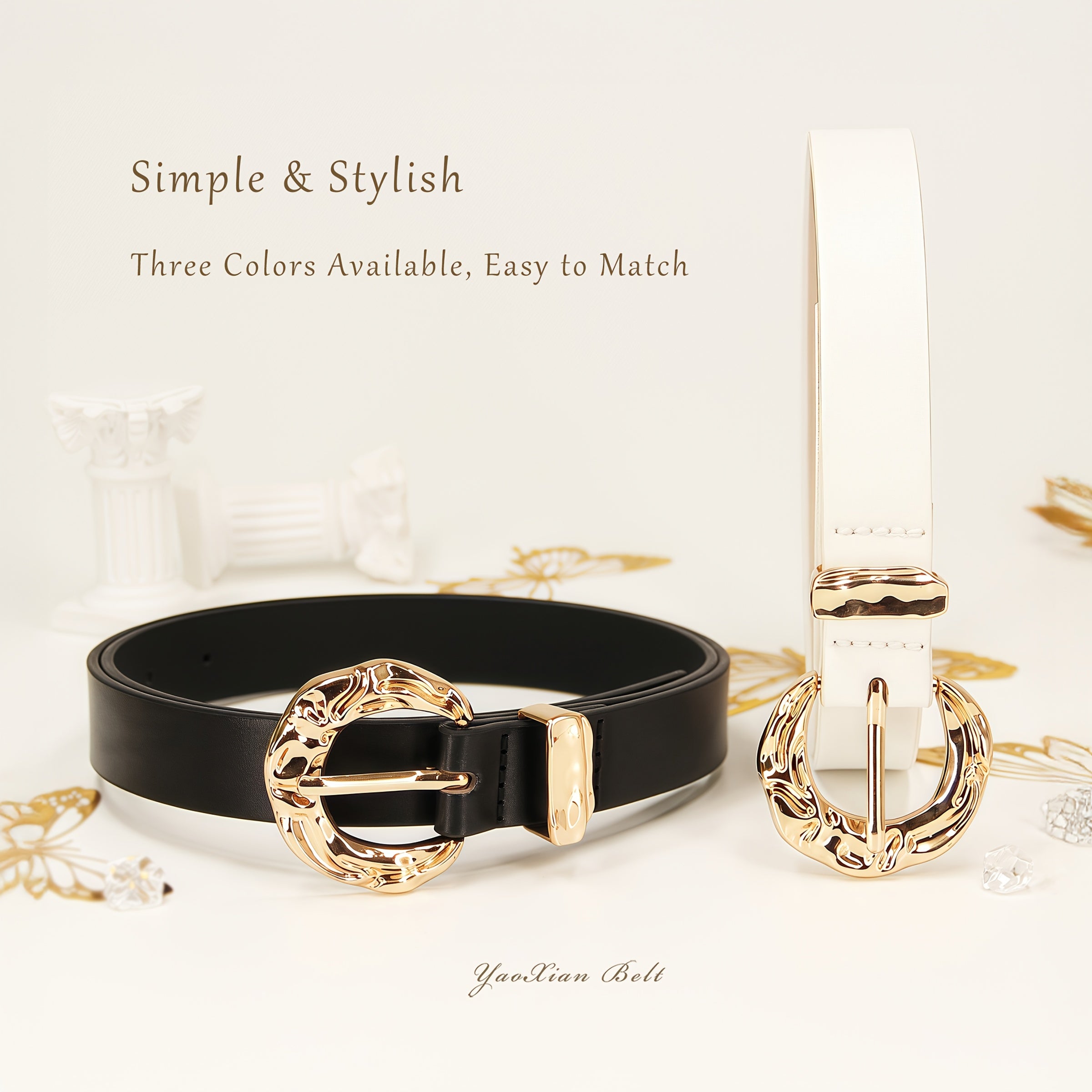 Women'S Belt Designed with Elegance And Style, Made of, Versatile for Outfits, Suitable for Casual Pants, Jeans, Coats, And Dresses, Perfect As a Gift.