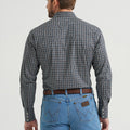 Wrangler men's Long Sleeve black plaid shirt